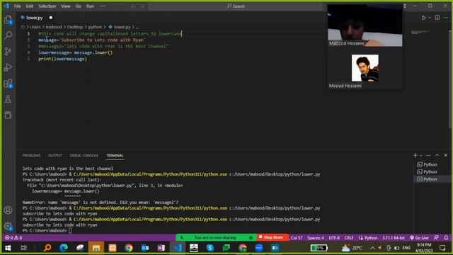 Python-Lesson04-comments & variables name смотреть онлайн