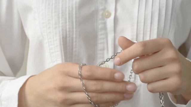 Серебряная цепочка. Якорное плетение 4 мм (родий) смотреть онлайн