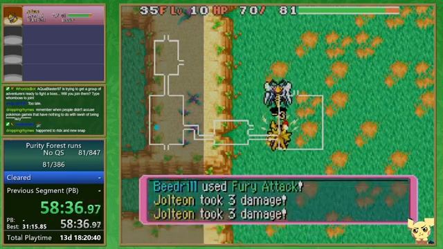 Jolteon (1:57:06) - Purity Forest Clears (82/386) - Pokemon Mystery Dungeon: Blue Rescue Team смотреть онлайн