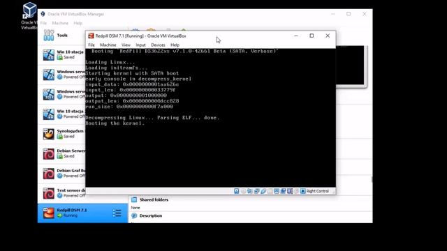 Xpenology DSM 7.1 Install On Virtual Box  - REDPILL - TINYCORE