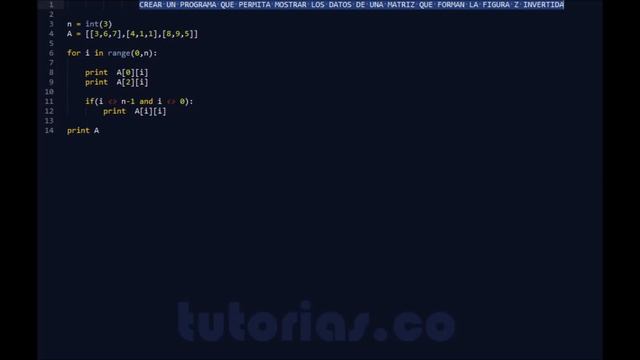 arrays – python (figura matriz z invertida ) смотреть онлайн