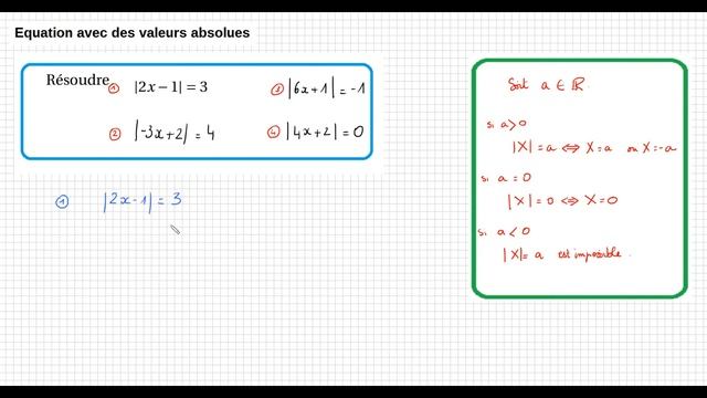 1S- Valeur absolue - Equation du type |ax+b|=c смотреть онлайн