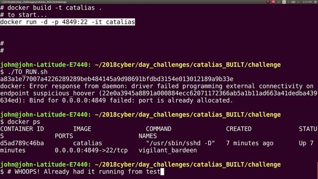 BASH ALIAS CTF Challenge built w/ Docker смотреть онлайн
