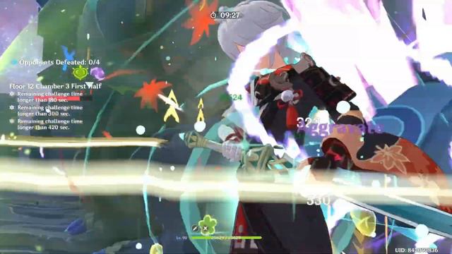 Miko Aggravate with Kirara and Ayato Burgeon | Genshin Impact Abyss 3.7 | Floor 12 9 Stars смотреть онлайн