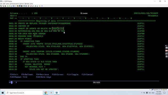 INSTEAD OF SQL Triggers in IBM i DB2 AS400 | Triggers on SQL view in IBM i DB2 AS4 смотреть онлайн