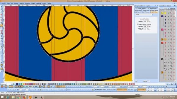 how to make embroidery design of barcelona-Wilcom E2