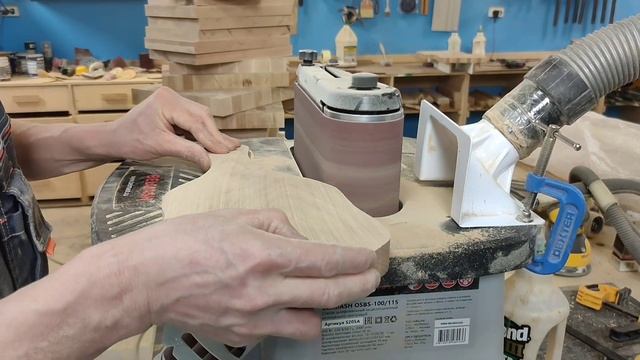 Упрощаю шлифовку в столярке. Шлифовальный осцилляционный шпиндельно-ленточный станок Белмаш. смотреть онлайн