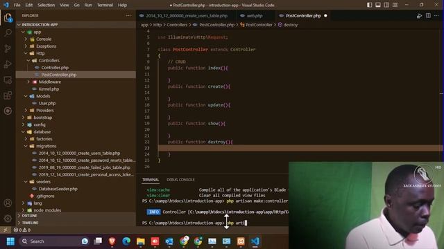 Laravel Tutorial Introduction to Modal Views Controllers смотреть онлайн
