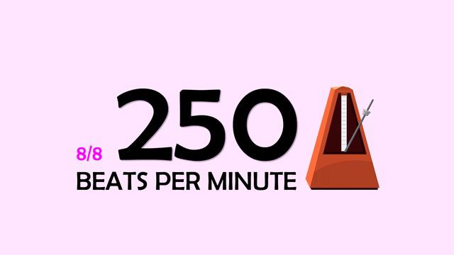 250 BPM 8/8 Metronome смотреть онлайн