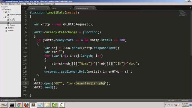 Belajar Grafik Chartjs (02) Membaca sumber data grafik (database) dengan javascript ajax смотреть онлайн