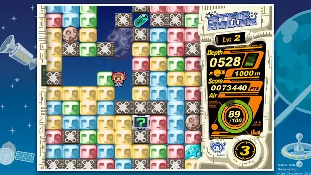 [某A][Speedrun]Mr. Driller:Drill Land - 4:57.82 - Star Driller - Level 2 смотреть онлайн