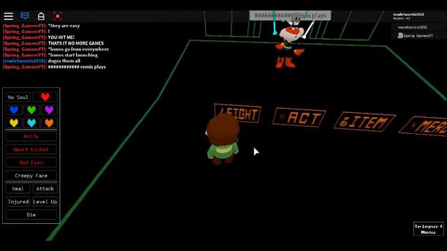 Papyrus Genocide Boss Fight (Undertale)|Roblox смотреть онлайн