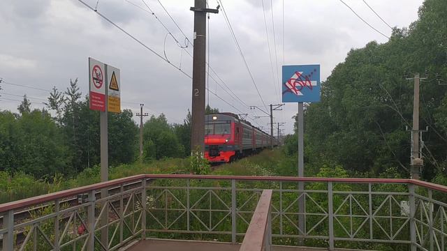Электропоезд ЭД4М-0456 перегон Каналстрой - Дмитров 25.06.2020 смотреть онлайн