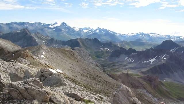 Pointe de la Vallaisonnay (3020 m) - Vue panoramique du sommet смотреть онлайн