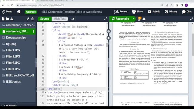 How to insert wide tables two-columned documents using overleaf. Insert tables in Latex смотреть онлайн