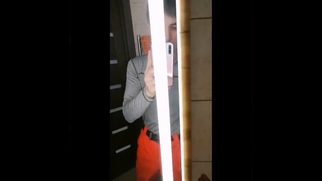 Макияжное Зеркало с подсветкой и выкатными полками. смотреть онлайн