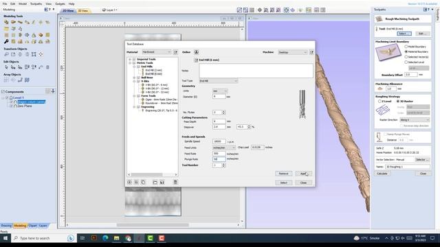 how to import stl rotary design and create toolpath in aspire смотреть онлайн