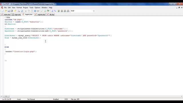 PHP USER LOGIN смотреть онлайн