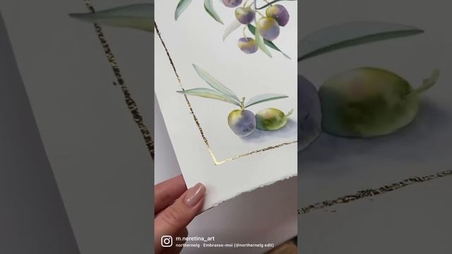 Оливки акварелью Olive Watercolour смотреть онлайн