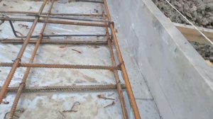 Фундаментная плита под будущую баню.