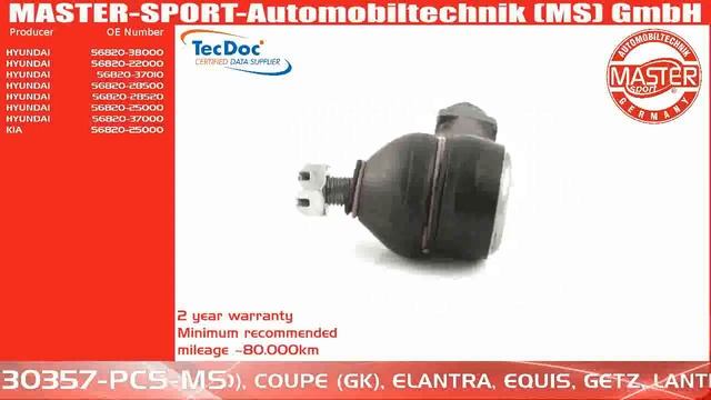 30357-PCS-MS | TIE ROD END | Master-Sport-Automobiltechnik (MS) GmbH смотреть онлайн