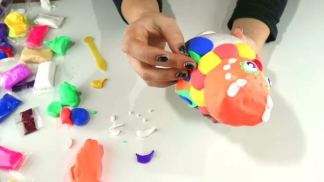 Набір легкого стрибаючого пластиліну ТМ Moon light clay Pino Friend Пуффі 70034