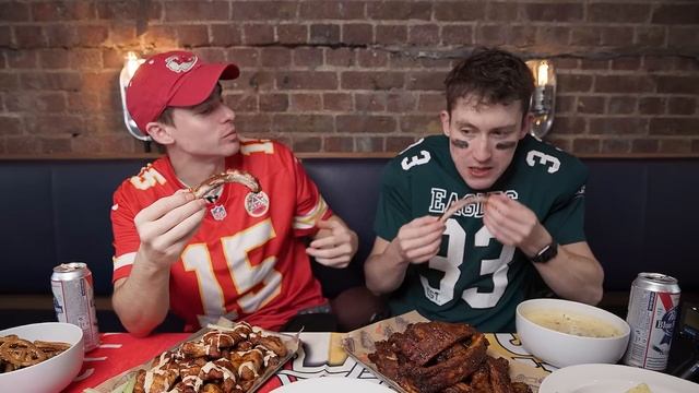Brits try REAL Super Bowl Snacks for the first time! смотреть онлайн