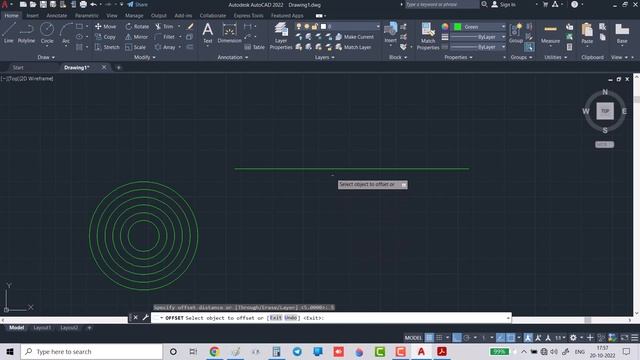 AUTOCAD TUTORIALS - offset command - autocad offset command - autocad 2022 - autocad example смотреть онлайн