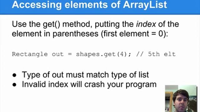 Using the ArrayList class смотреть онлайн