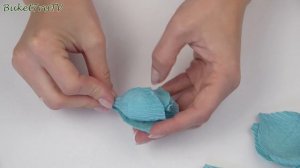 Очень просто РОЗА из гофрированной бумаги ☆ Мастер класс Бумажные розы ☆  Поделки своими руками