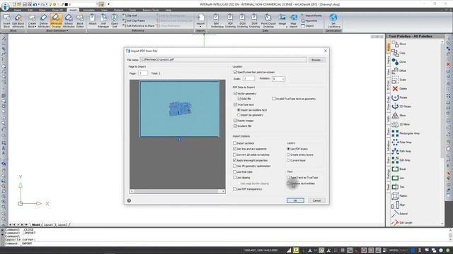 What's New In INTERsoft-INTELLICAD 2022 |  IMPORT PDF - Import PDF Files.