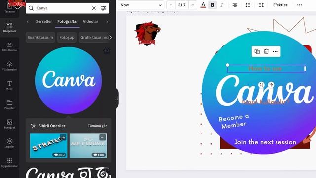 15 dakikada CANVA | temel eğitim #educationEra смотреть онлайн