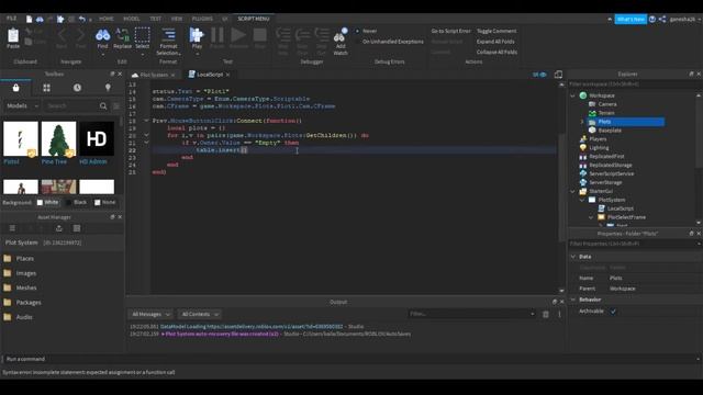 Roblox Studio How To Make A Plot System! смотреть онлайн