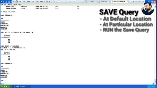 How to Save Query in SQL and RUN | Clear Buffer Command | SAVE POINT AND COMMIT IN ORACLE смотреть онлайн