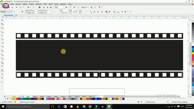 Use of Blend Tool in Coreldraw || How make strip design in coreldraw? || Corel Draw Design смотреть онлайн