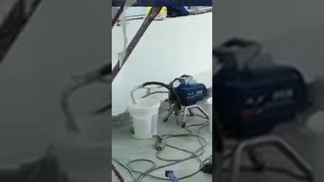 HYVST SPT 650 покраска коммуникаций безвоздушным краскопультом. смотреть онлайн