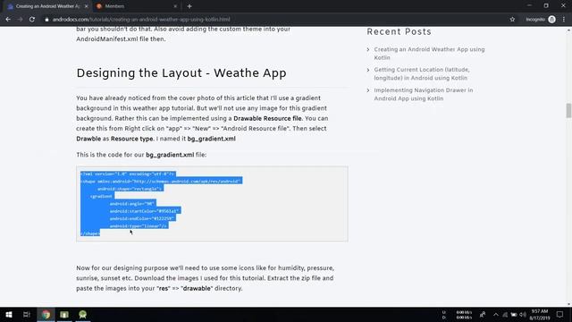 Creating an Android Weather App using Kotlin смотреть онлайн
