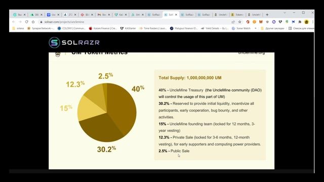 Обзор проекта Unclemine: IDO на платформе Solrazr смотреть онлайн