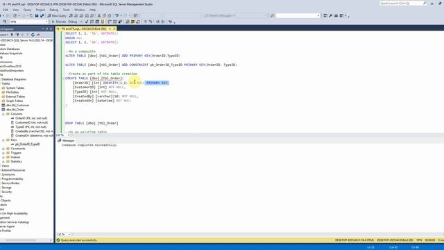 SQL Server 2017 Tutorial 18 - Primary Keys and Foreign Keys (PK & FK) смотреть онлайн