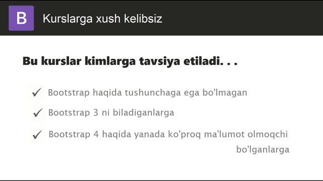 Bootstrap #1 – Dars. Kirish смотреть онлайн