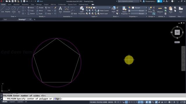 15. Polygon | AutoCAD 2022 | English смотреть онлайн