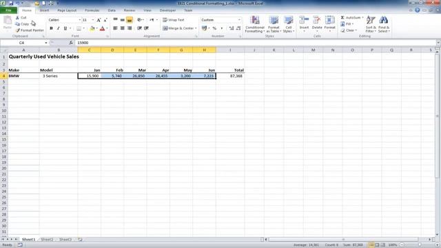 Excel 2010 - Conditional Formatting смотреть онлайн