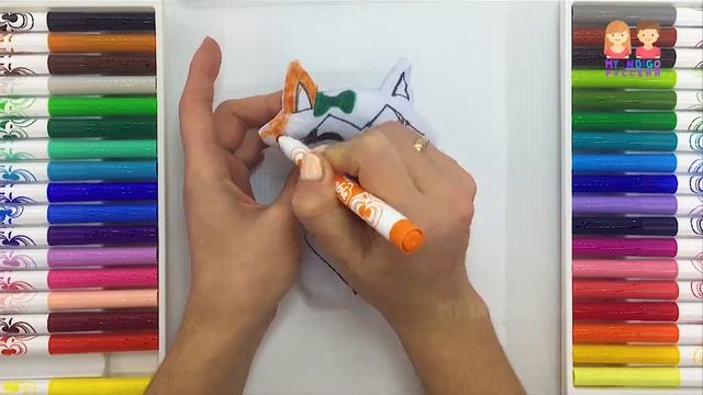 Мягкая игрушка раскраска Лиса | Coloring Soft Toy DIY | Развиваем интуицию и учим цвета смотреть онлайн