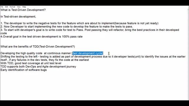 test driven development in agile (TDD) | interview questions and answers | testingshala смотреть онлайн