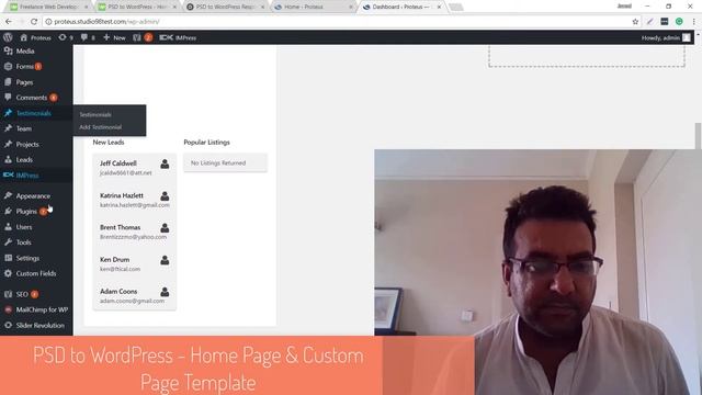PSD to WordPress - Home Page & Custom Page Template смотреть онлайн
