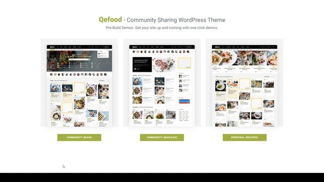 Qefood - Community Sharing WordPress Theme multi rating content sharing смотреть онлайн