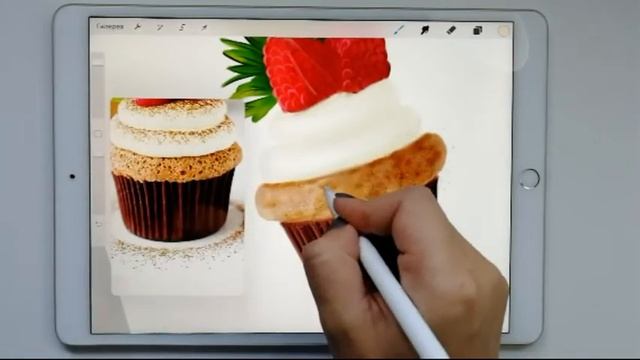 Рисуем капкейк с малинкой на Ipad в Procreate смотреть онлайн