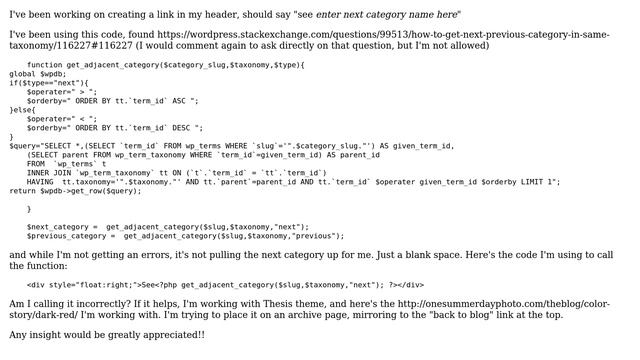Wordpress: Calling the Next category link on an archive page - Wordpress смотреть онлайн