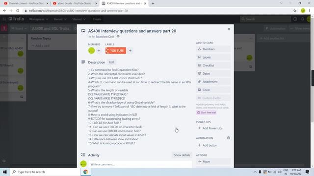 AS400 Interview questions and answers part 20 смотреть онлайн