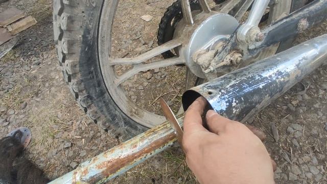 Глушитель на мопед Альфа своими руками